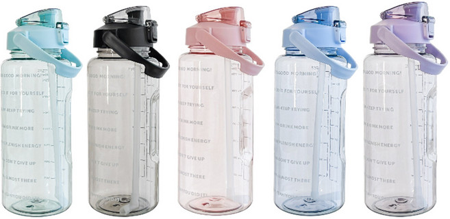 大容量運動水壺提把水壺 健身水壺, 透明黑, 1個, 20000ml