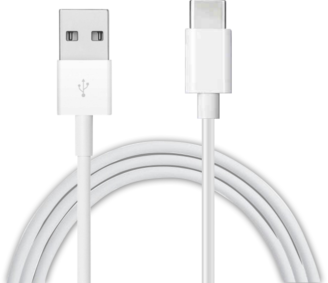 貼膜達人 USB to Type-C 充電傳輸線, 白色, 1個, 200cm