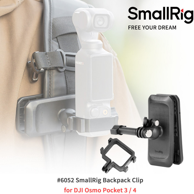 SmallRig #6052 背包夾 適用於 DJI Osmo Pocket 3 / 4, 1個