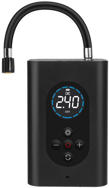 台灣品牌 第三代 電動打氣機 車用充氣泵 胎壓偵測, 黑, 1個