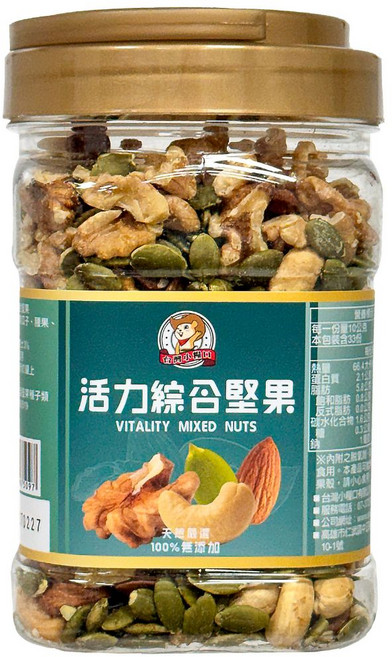 台灣小糧口 活力綜合堅果, 330g, 1個