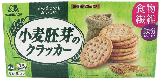 MORINAGA 森永 小麥胚芽餅乾 64入, 1個, 152g