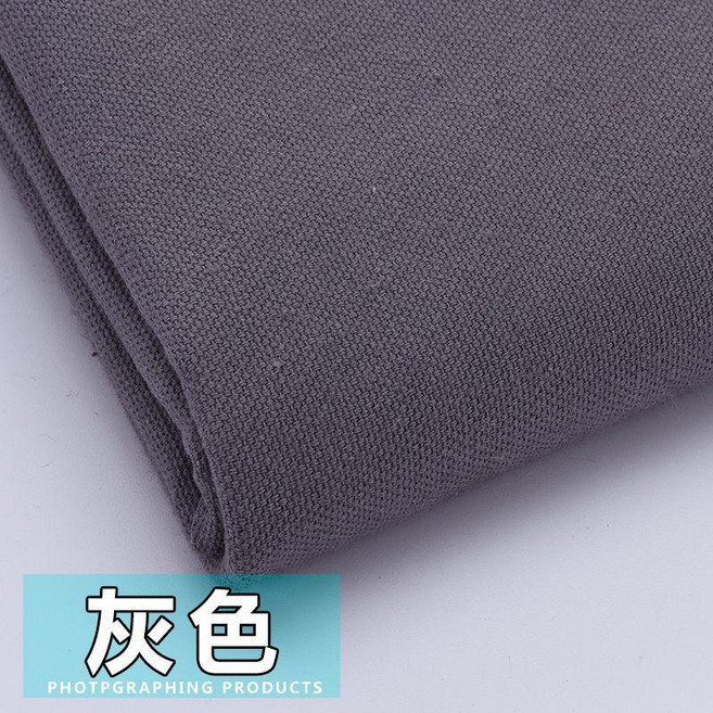 帆布布料 窗簾沙發面料 加厚純色棉麻布料, 灰色