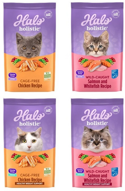 HALO 嘿囉 無穀貓糧 3磅-10磅新包裝配方升級 貓乾糧, 1.36kg, 1個, 雞