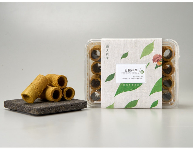 東成茶葉 痴犬找茶 包種抹茶蛋捲, 1個, 盒, 140g