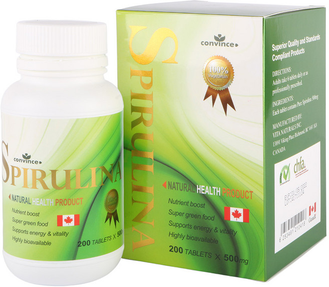 Convince 康心 螺旋藻(藍藻錠) Spirulina 120錠 全素, 1個, 120顆