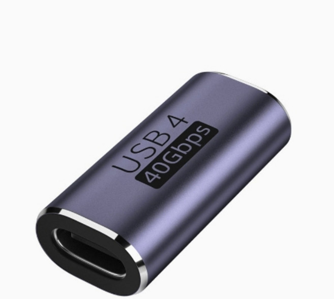 USB4 40Gbps C母轉C母 適用 Thunderbolt 3 全功能 PD100w, 1個, 直頭母對母, 40G 直頭 USB4
