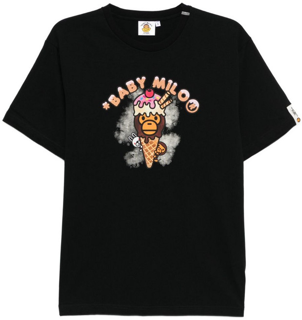 베이프 그래픽 프린트 티셔츠