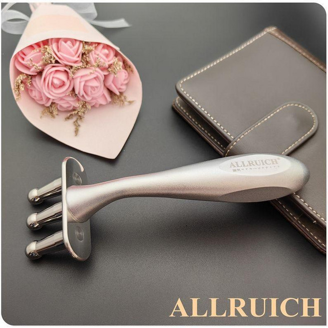 ALLRUICH 磁療排酸棒 彎手柄按摩棒, 1個, 6000高斯彎手柄圓頭3叉