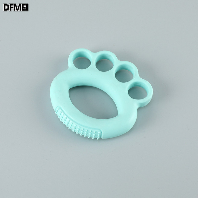 DFMEI 分指握力器按摩康復訓練老人鍛鍊器材手部指力量圈握力器捏握訓練, 1個, 薄荷綠20磅