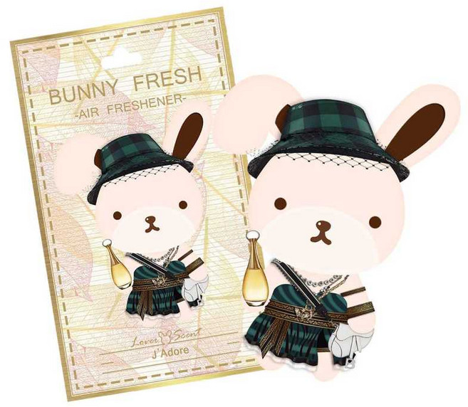 BUNNY FRESH 邦尼兔香氛卡空氣清新劑 代理商正貨 多種香味選擇 持久清新, 1個, 真我宣言 J'ADORE