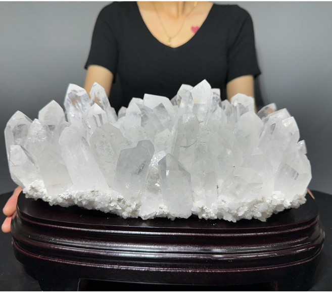【通天寶】巴西 巨無霸【白水晶簇】白晶簇 水晶 白水晶 水晶簇 水晶球 水晶鎮 水晶花 白水晶柱 消磁淨化 I26, 白