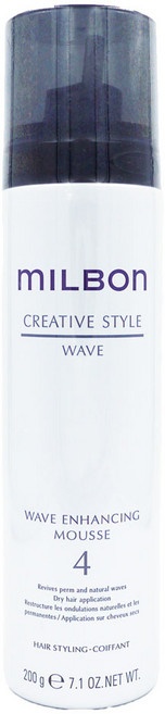 MILBON哥德式 波動造型慕絲4 增加捲髮彈性層次 潤澤髮質, 1個, 200ml