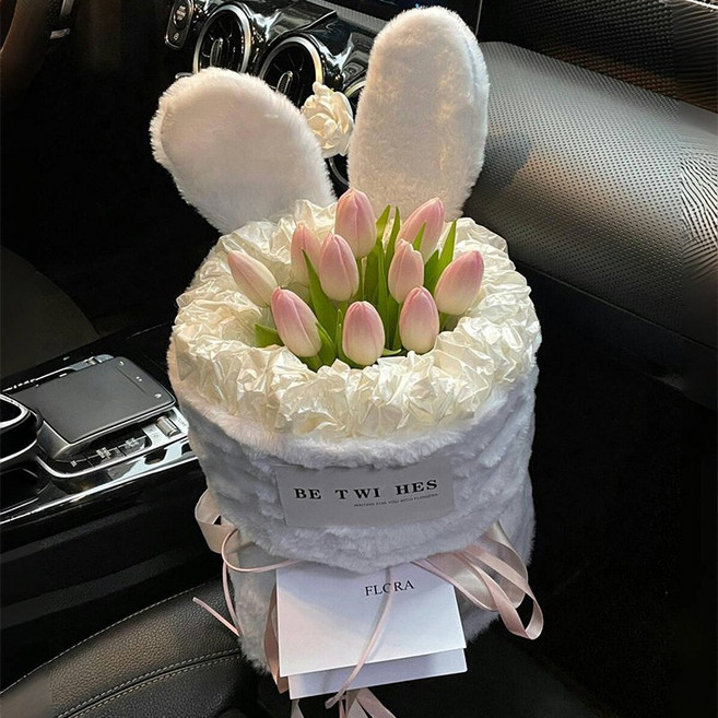 高級感小香風香皂永生玫瑰花束 女友生日專屬驚喜, 1件, 蘭因絮果21朵鬱金香花束:如圖所示
