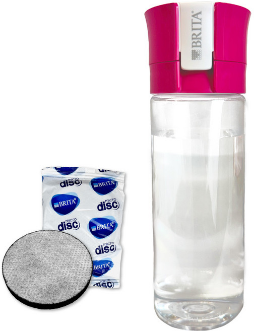 BRITA Fill &Go 濾水瓶 0.6L 含濾芯1片, 粉色, 1個