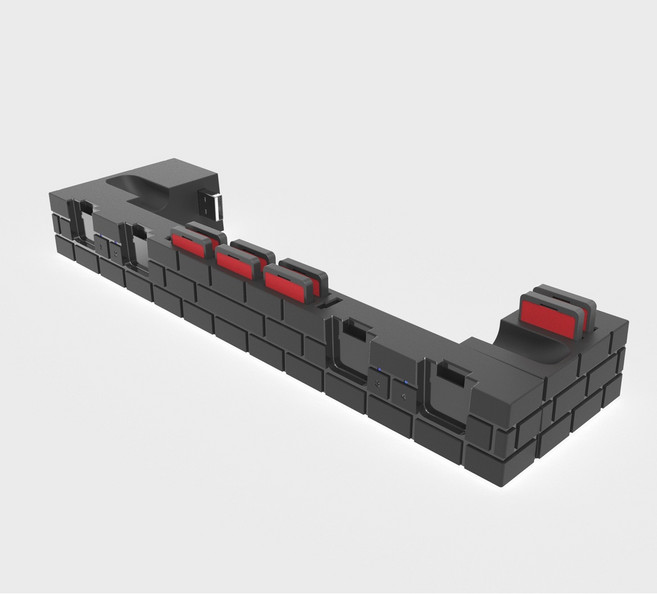 switch oled 通用 磚塊 Joycon 充電座 搖桿 蟒蛇 充電底座 dobe ipega 瑪莉歐 jc充電座, 黑磚塊, 1個
