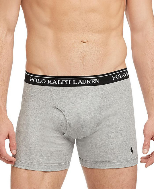 Polo Ralph Lauren 남성용 클래식 코튼 복서 브리프 5팩 - Andover / Red Black 249033