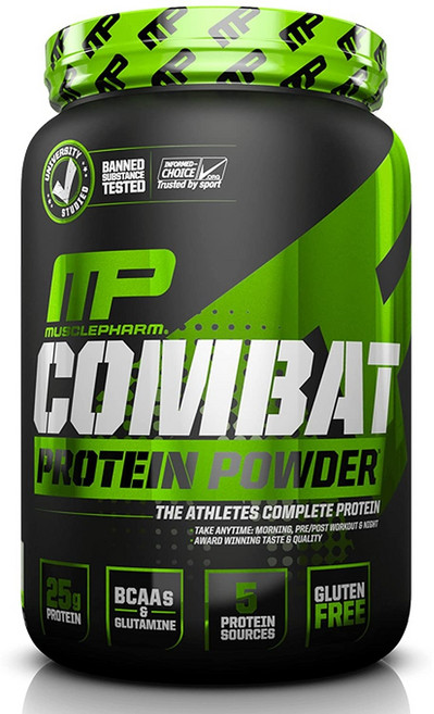 MUSCLEPHARM Combat 專業乳清蛋白粉 巧克力牛奶, 900g, 1個