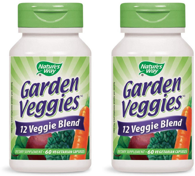 Nature's Way 然萃維 Garden Veggies12種蔬菜萃取素食膠囊, 60顆, 2罐