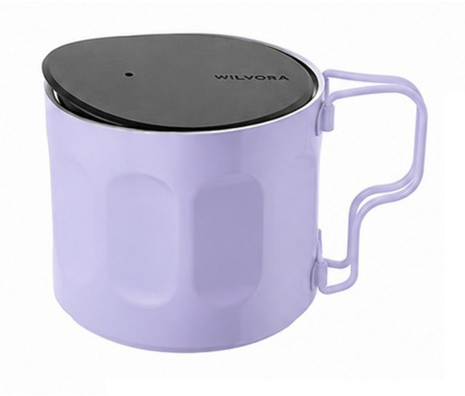 PILMOA E500MU 304不鏽鋼雙層保溫保冰杯 500ml 露營咖啡杯, 紫色, 1個