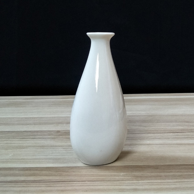 DIU 陶瓷香薰瓶工藝品花瓶花器創意歐式精品家居擺件飾品迷你小號, 1件, 子彈瓶白(4.5*4.5*10.5)