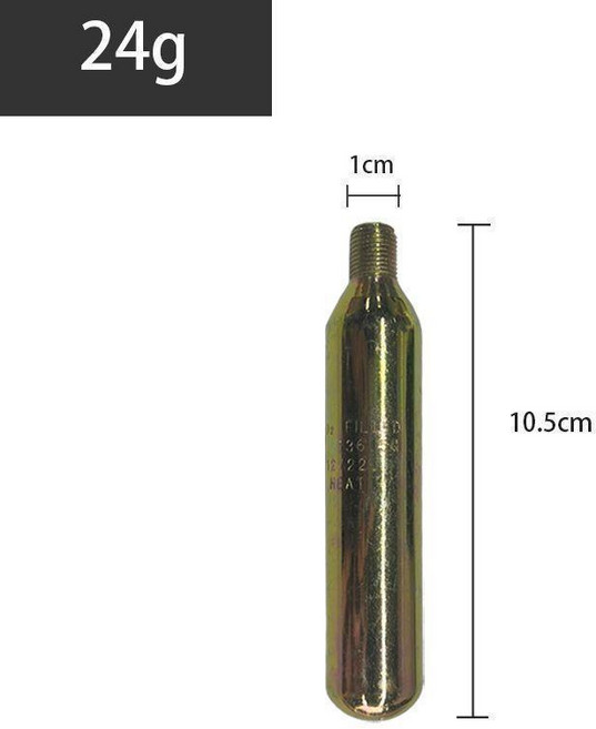 二氧化碳氣瓶與水溶藥片配件, 24剋氣瓶充氣救生腰帶可用