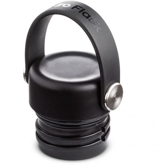 Hydro Flask Flex 保溫瓶蓋 標準/寬口替換蓋 (60-62mm), 黑帽 (標準口), 1個