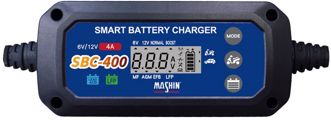麻新電子 SBC-400 智慧型6V/12V鉛酸/鋰鐵電池充電器, 1個, 154.4mm