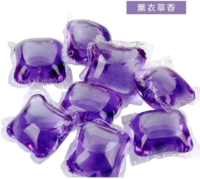 HAOWO 洗衣凝珠 濃縮香氛洗衣膠囊 遇水即溶 強力去汙護色 薰衣草香, 1個, 紫色 薰衣草香,單顆, 1
