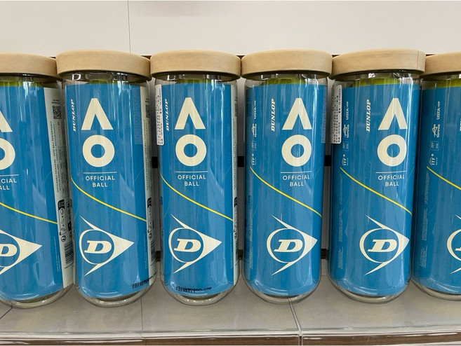 DUNLOP AO網球比賽球 澳洲網球公開賽指定用球 紙蓋包裝(3入/筒)由於包裝成本最少2筒才出貨, 1個, 黃色