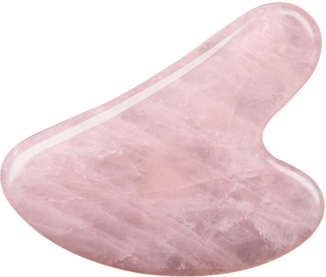 刮痧板 滾輪按摩棒 臉部身體按摩器, 粉水晶(刮痧片*1), 1個