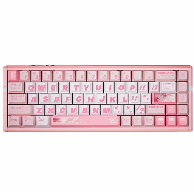 ATK 艾泰克 RS6 Ultra 全鋁軸有線鍵盤, 製造商軸, TTC RGB 磁軸, 粉紅刀片精靈