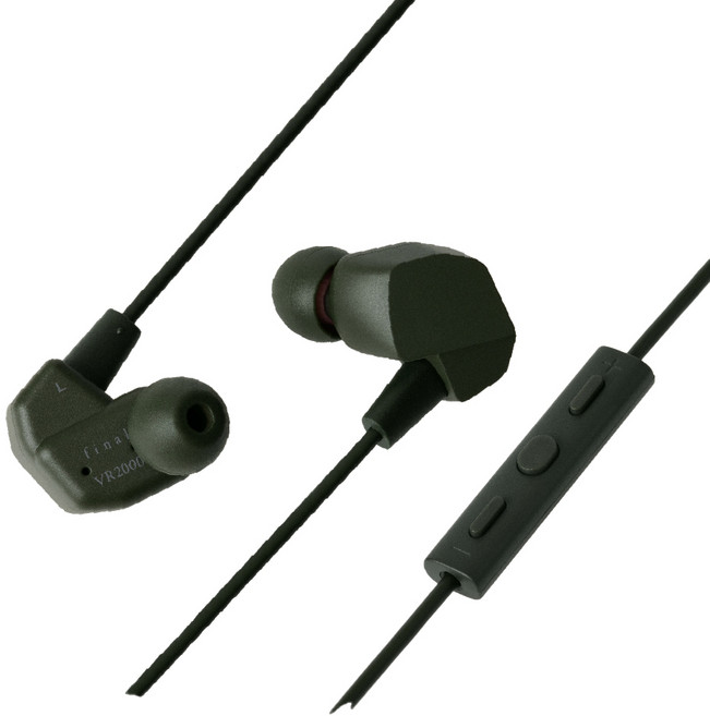 final VR3000 VR2000 電競入耳式耳機 內建麥克風 三鍵線控 沉浸式遊戲音效, VR2000 綠