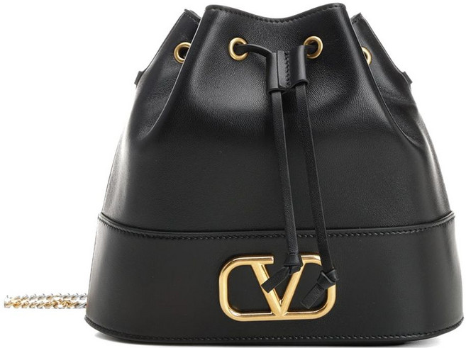 발렌티노 가라바니 브이로고 미니 레더 버킷 백