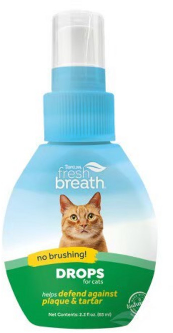 Fresh breath鮮呼吸, 1個, 濃縮潔牙滴露2.2oz-貓用, 65ml