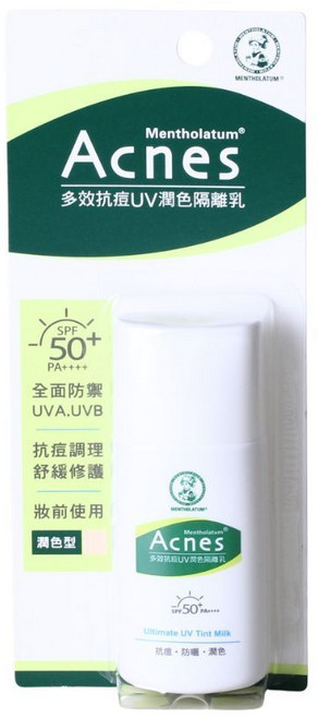 Mentholatum Acnes 多效抗痘UV潤色隔離乳 SPF50+ PA++++, 多效抗痘UV潤色隔離乳 SPF50, 1個, 多效抗痘UV潤色隔離乳 SPF50