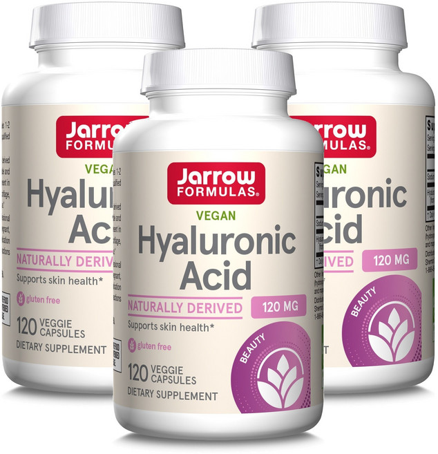 Jarrow FORMULAS 賈羅公式 無麩質玻尿酸素食膠囊, 120顆, 3罐
