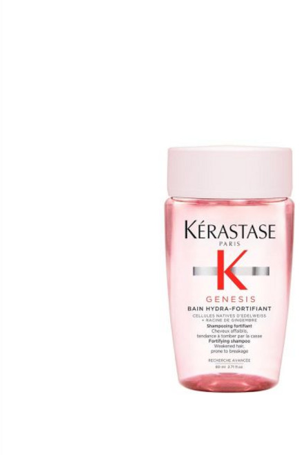 KÉRASTASE 케라스타즈 제네시스 하이드라-포티파이 샴푸 손상 방지 및 강화용 약하거나 손상된 모발용 모발 수분 공급 실리콘 무첨가 가늘거나 지성인, 2.7 Fl Oz (Pack of 1), 1개