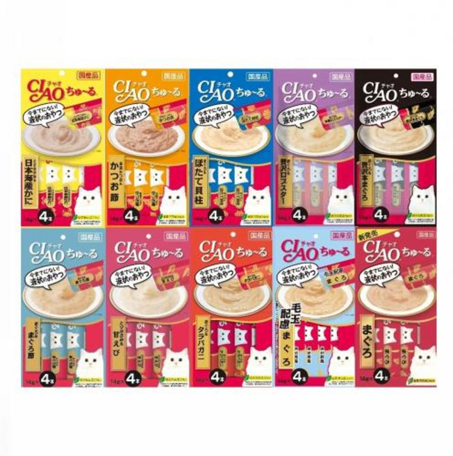 CIAO 貓咪肉泥 4入組, 1個, CI-SC-141(鮪魚+柴魚片)