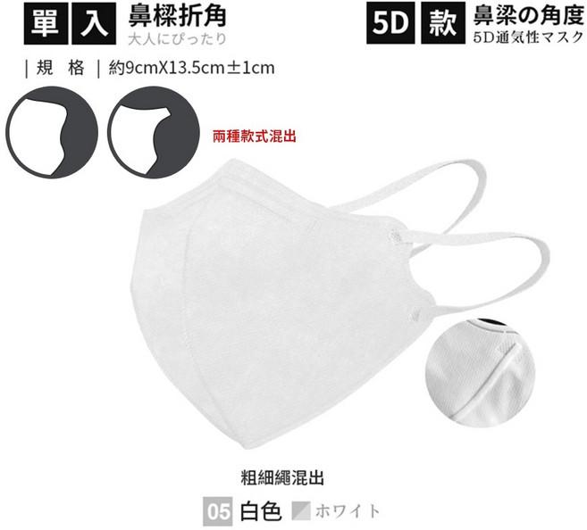 【LAVIDA嚴選】3D立體口罩 進口彈力耳繩 小臉V臉一次性口罩, 1個, 05.白色_明星同款_單片售, 05.白色_明星同款, 30片