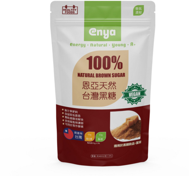 恩亞 台灣黑糖 450g 純素食可用 飲品薑茶皆宜, 1個, 1個裝