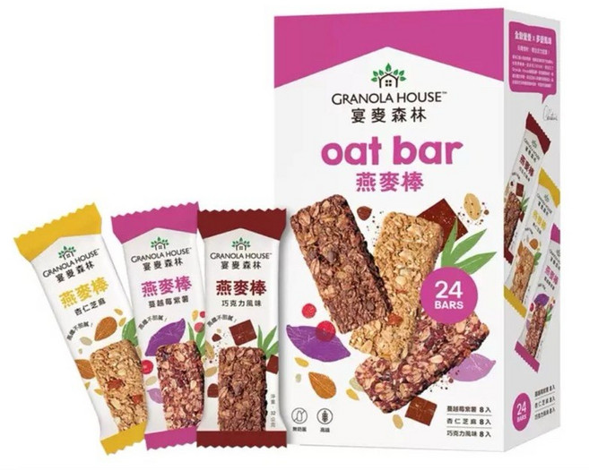 Granola House 宴麥森林 纖脆燕麥棒 杏仁芝麻 蔓越莓紫薯 巧克力風味, 1個