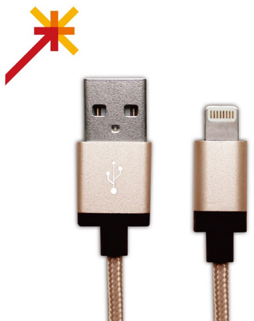 蘋果原廠認證編織線1米適用iPhone/iPad 促銷包裝微瑕疵, 1個, 銀色, 銀色