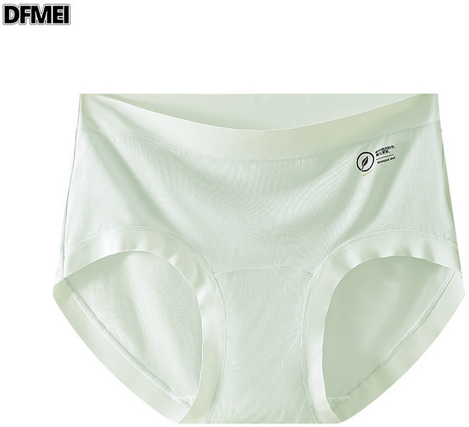 DFMEI 莫代爾內褲女士中腰無痕7A抑菌三角褲透氣, L(建議100—125斤)