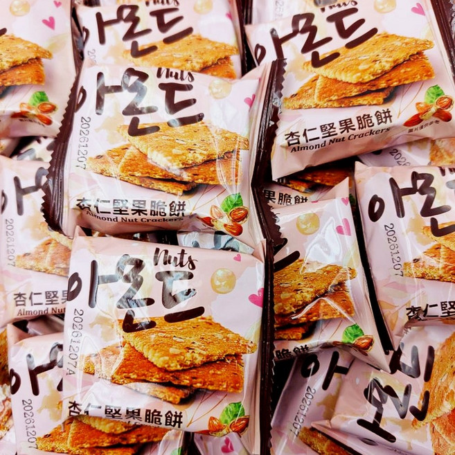 杏仁堅果脆餅, 1個, 杏仁堅果脆餅 600g 約28包