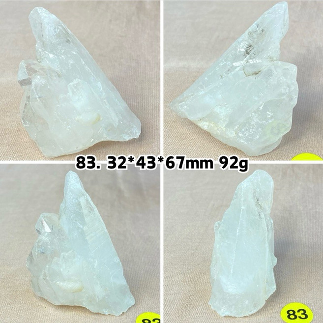 晶星 天然白水晶簇 礦石擺件, 83/ 32*43*67mm 92g