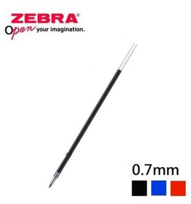 ZEBRA 斑馬 K-0.7 原子筆替芯 書寫流暢 替換方便 適用多款斑馬原子筆, 1個, 黑