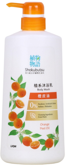LION 獅王 植物物語沐浴乳 500ml, 1個, 橙皮油, 500g
