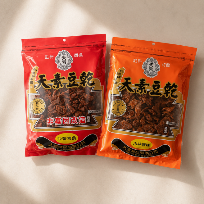 天素 純素豆乾, 1個, 川味麻辣豆干 350g