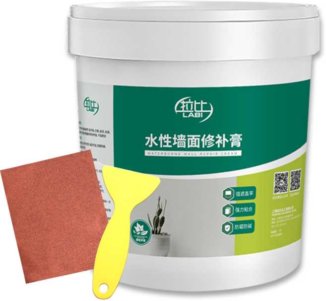 恩特萬 拉比 水性牆面修補膏 1KG 平滑不掉粉 防水防霉, 1個